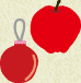 りんご・赤いボール